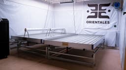 Vista frontal de la Cama de Cultivo